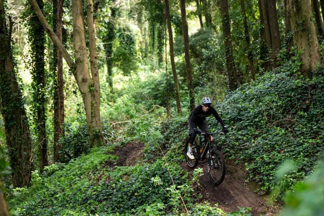 Grünes Paradies: die Sintra-Trails in Portugal waren das ideale Testgelände. Hier kurvt Testfahrer Dimi durch loamy Trails – herrlich!