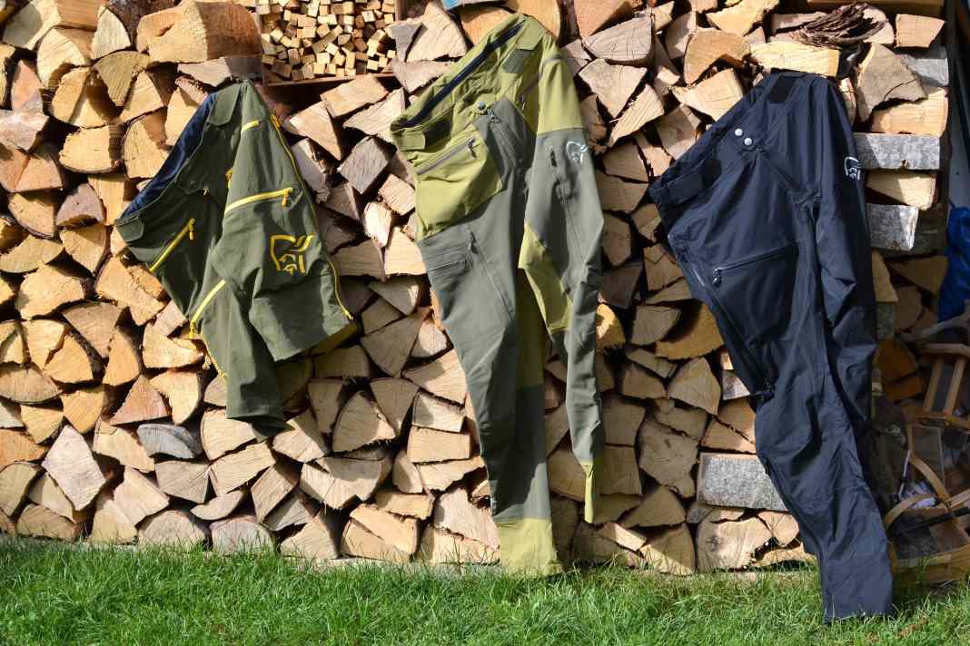 Norrøna fjørå MTB Hosen für das ganze Jahr: Flex1 Shorts, Infinium Pants und dri1 Pants (von links nach rechts).