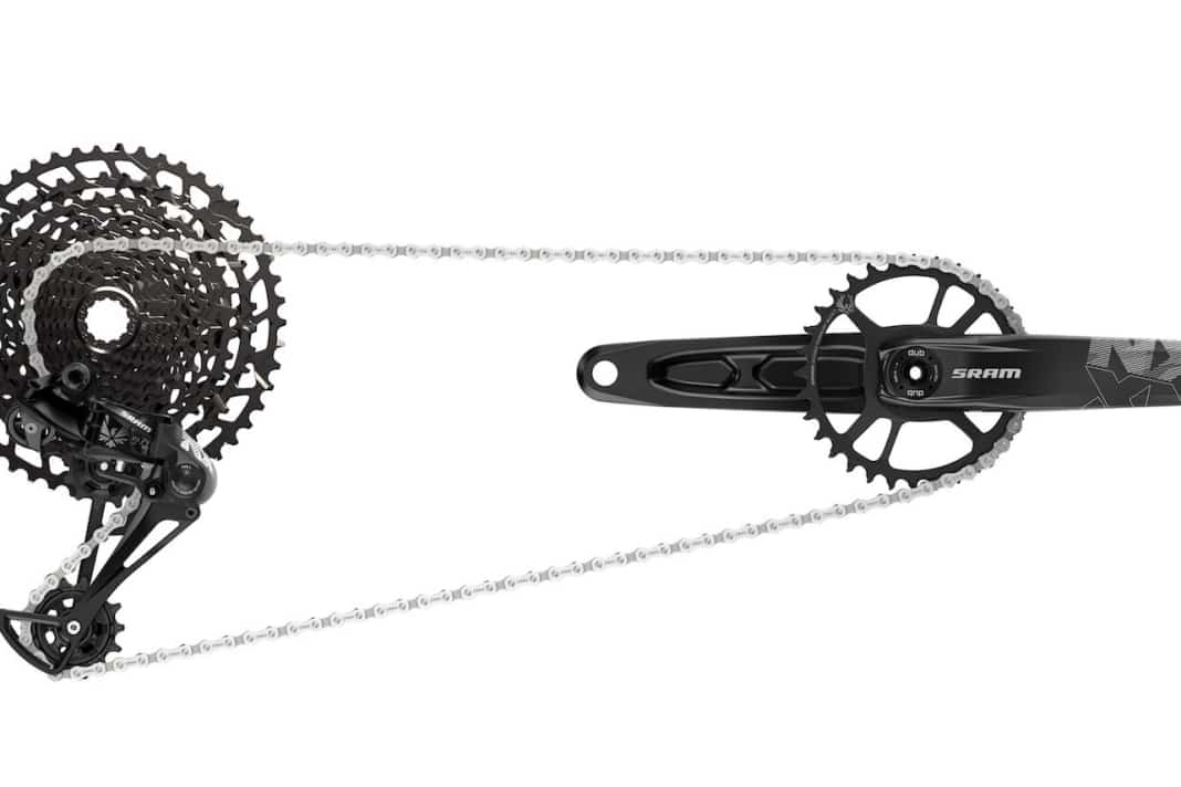 Durch den neuen NX Eagle-Antrieb wird Sram zukünftig auch an günstigen Mountainbikes öfter zu sehen sein und Shimano Konkurrenz machen.