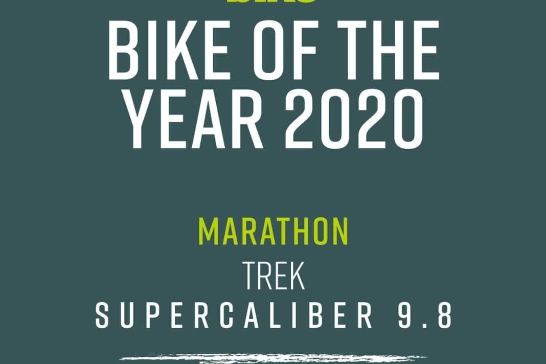 Das Trek Supercaliber gewinnt die Marathon-Kategorie beim Bike of the Year 2020.