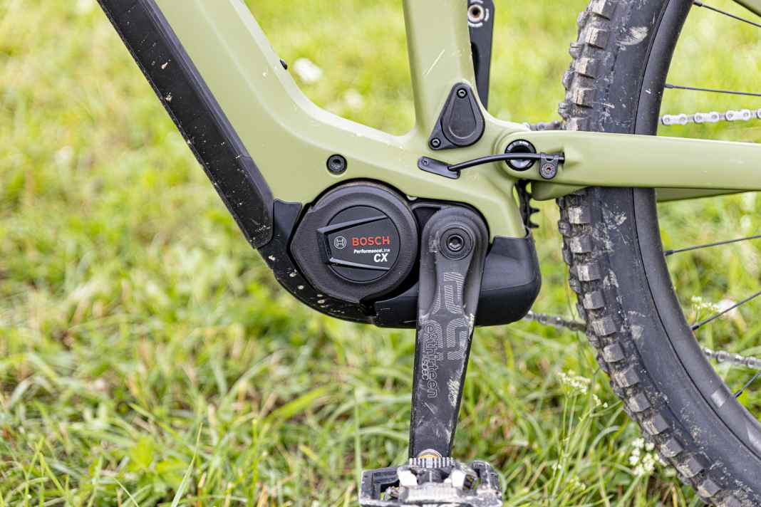 Boschs Performance CX Antrieb sorgt mit bis zu 85 Newtonmetern für gewohnt dynamischen Schub.