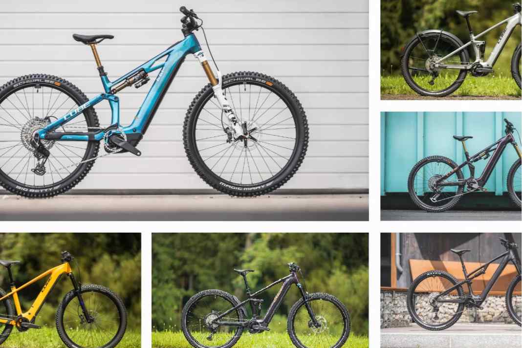 Vom Hardtail, über 120 und 140 Millimeter Federweg, bis hin zum 170er-E-Enduro: Die Palette der Cube-E-Mountainbikes 2025 hat für alle etwas zu bieten.