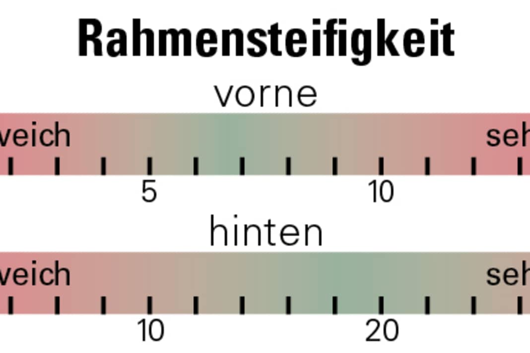 Die Bewertung der Rahmensteifigkeit des Crossworx Dash 290...