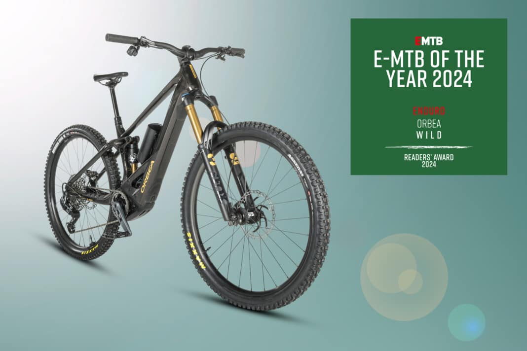 Mit seiner starken Kombination aus Gewicht, Handling-Präzision und Abfahrtsstärke sichert sich das Orbea Wild hauchdünn den Sieg der Leserwahl zum E-MTB of the Year in der Kategorie Enduro.