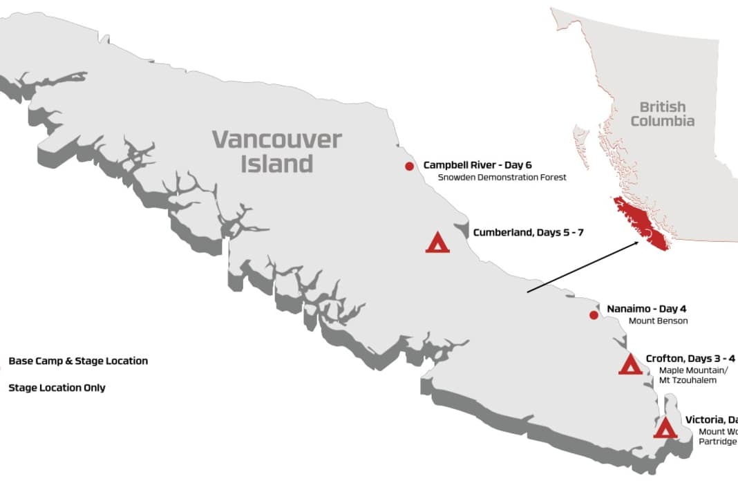 Hier gehts lang: Beim BC Bike Race auf der Vancouver Island erwarten die Fahrer idyllische Landschaften, aber auch harte und technisch anspruchsvolle Trails.