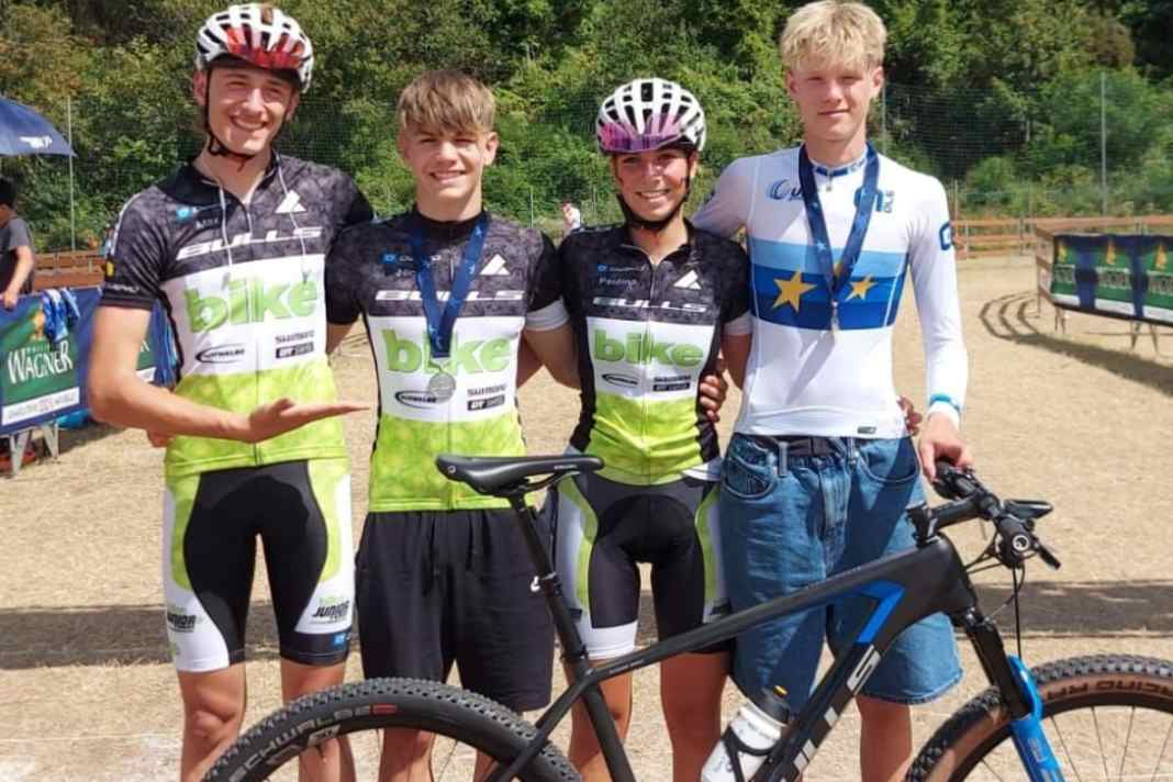 Das BIKE Junior Team (von links): Max Ebrecht, Nico Brandl, Paulina Lange und Elias Hückmann