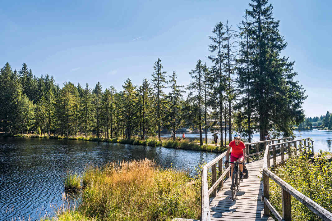 Das Fichtelgebirge und der Fichtelsee. Ein schönes Ausflugsziel in der Natur.