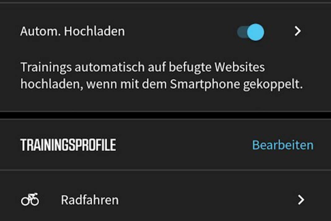 Kickr Einrichtung Schritt 1: In der Wahoo-App die Einstellungen aufrufen