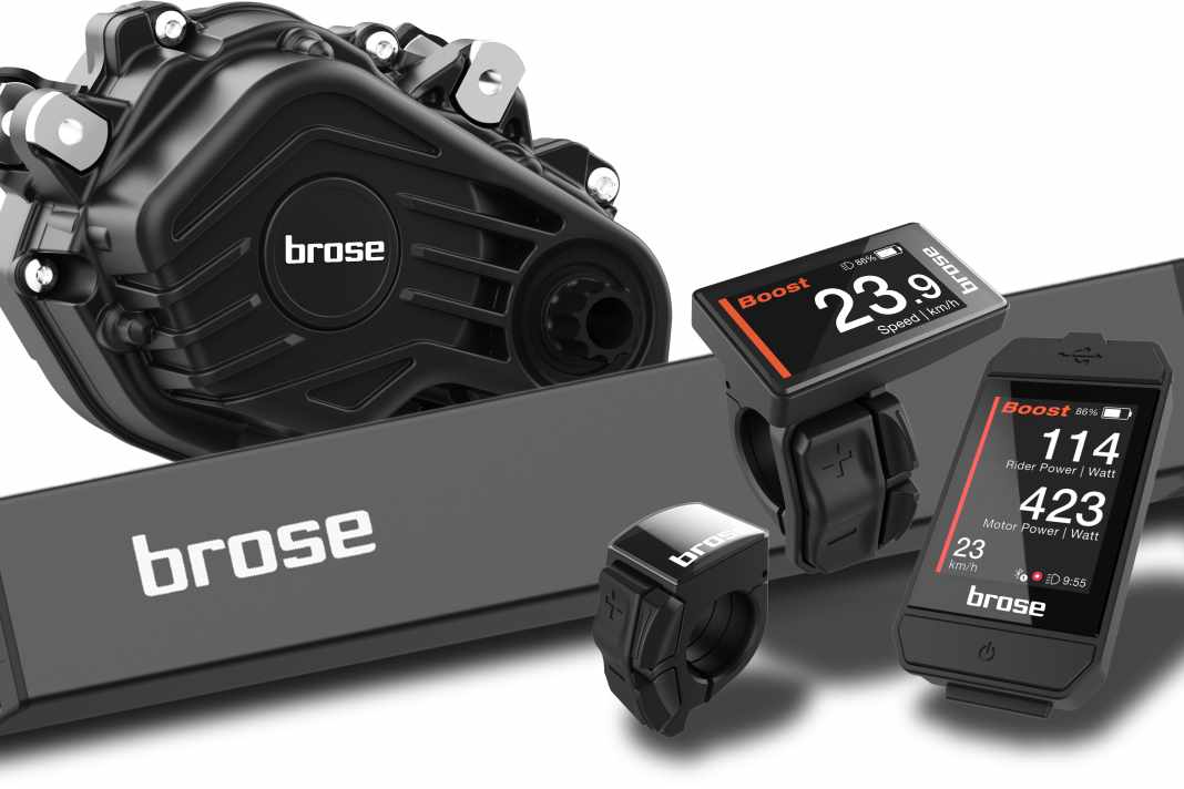 Soll 2025 kommen und ab Herbst in Bikes des deutschen E-Bike-Herstellers Waldbike stecken: der Brose Drive³ Peak. Neuer Motor mit neuen Akkus, Displays und Shifter.