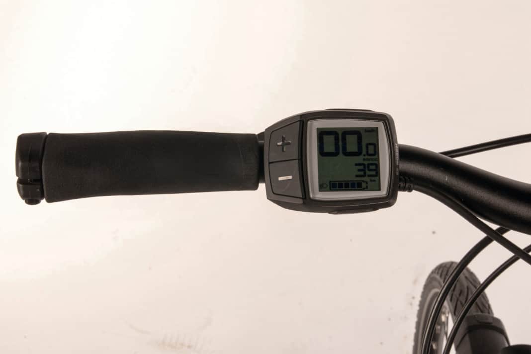 Das Bosch-Purion-Display am Kreidler Vitality zeigt weniger Fahrinfos als das Intuvia-Display der Marke.