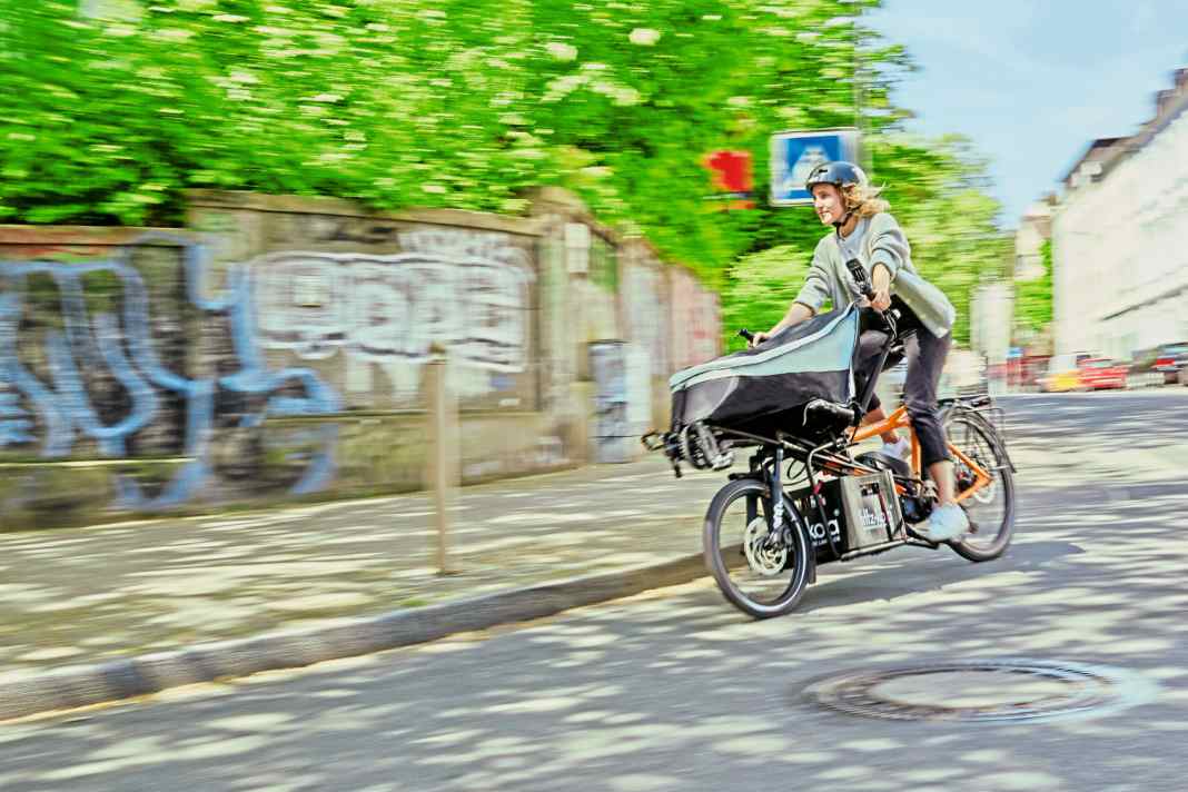 Sieben verschiedene Cargobikes im Test