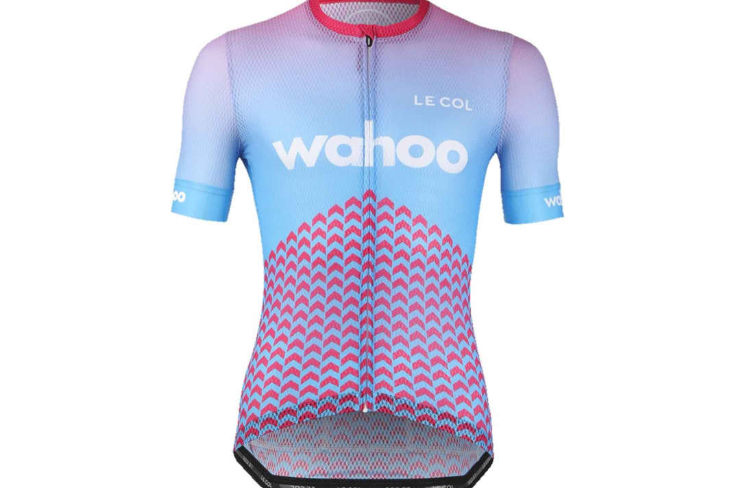 Farbtupfer: Das Indoor-Trikot von Le Col x Wahoo.