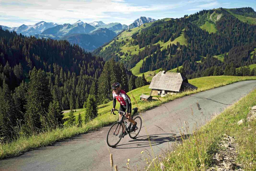 Traumhafte Aussicht am Mittelbergpass nördlich von Saanen
