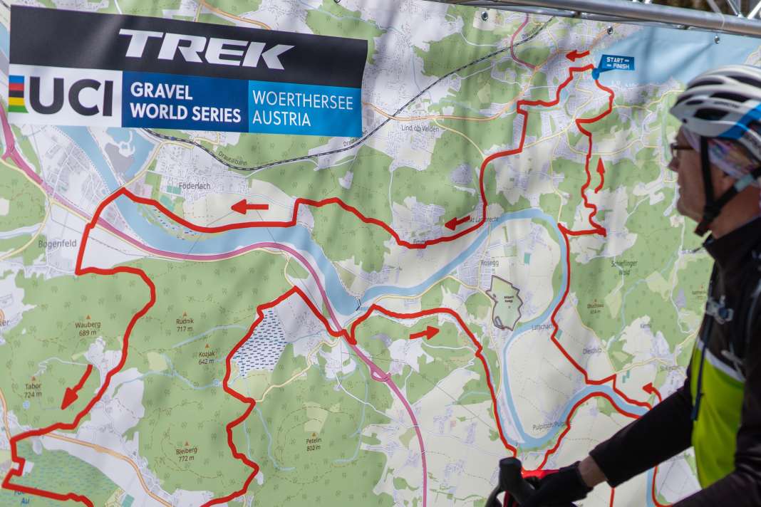 Die Strecke vom Wörthersee Gravel. Je nach Altersklasse musste sie 3 bzw. 2 Mal absolviert werden