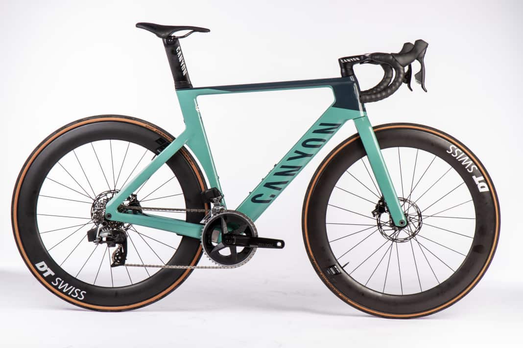 Unser Testrad: das Canyon Aeroad CF SLX 7 für 4999 Euro.