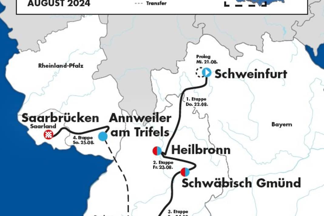 Die Deutschland Tour 2024 auf der Karte