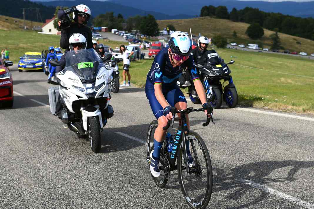 Weibliche Vorreiterin am Markstein: Annemiek van Vleuten holte sich 2022 das Gelbe Trikot mit einem Solo zum heutigen Ziel