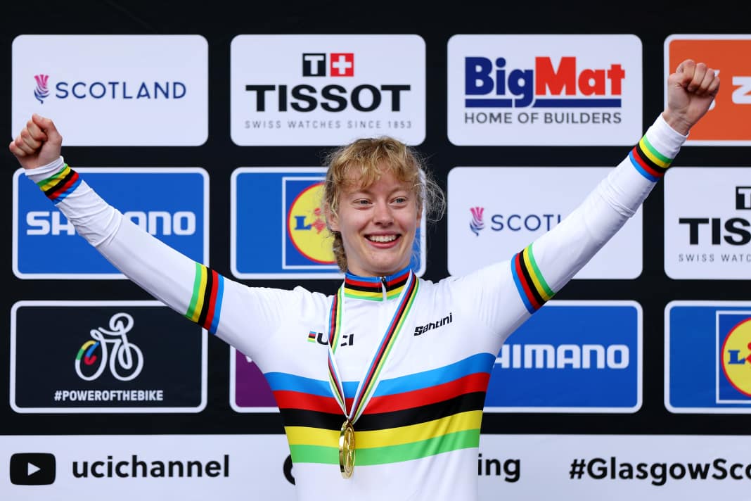 Alle Straßen-Weltmeister und Weltmeisterinnen 2023: Julie Bego (Frankreich) - Straßenrennen Juniorinnen