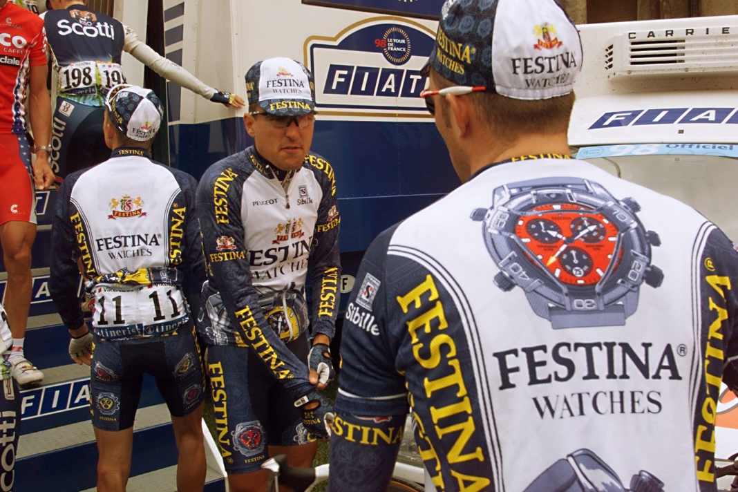 Das Team Festina wurde vor der 7. Etappe von der Tour de France 1998 ausgeschlossen.