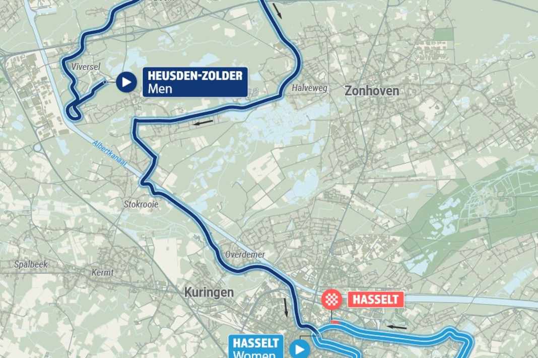 Die Strecke der Mixed-Staffeln bei der Europameisterschaft 2024