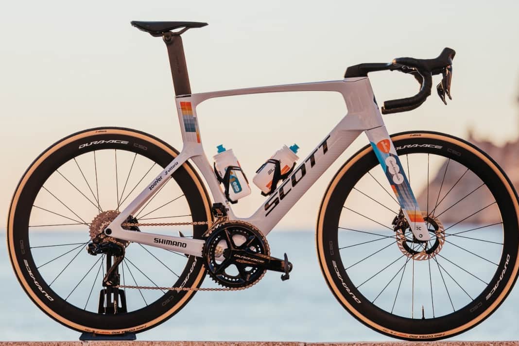 Das ist das Scott Foil RC von Team dsm-firmenich PostNL für 2024
