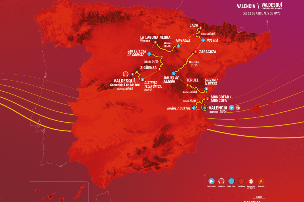 Die Strecke der Vuelta Femenina 2024 in der Übersicht