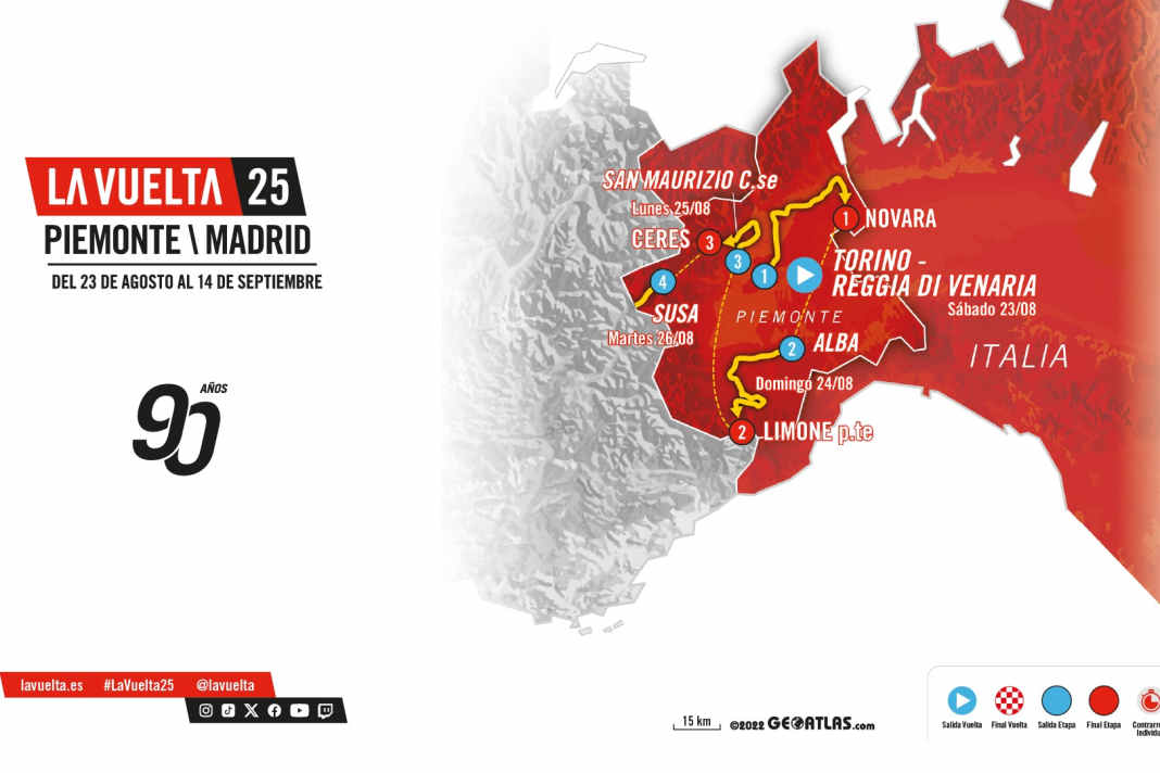 Die ersten drei Etappen der Vuelta a Espana 2025 auf der Karte