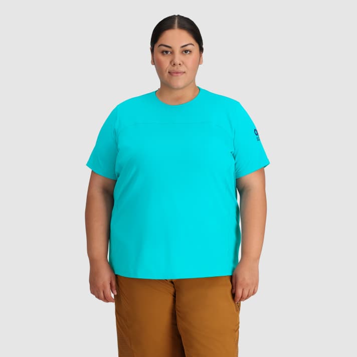 Das Freewheel Shortsleeve W Plus für 69,90 Euro bis Size 4XL.