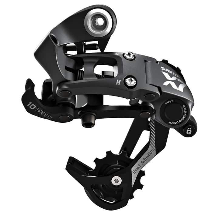   Verhindert Kettenschlagen und kost' nicht die Welt: SRAM X7 Type-2-Schaltwerk.