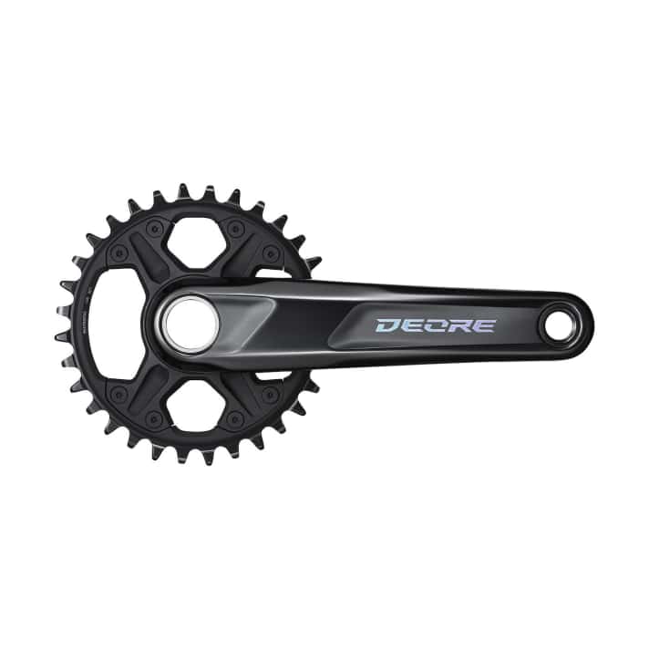 Die neue Deore-Kurbelgarnitur ist gespickt mit Technologien aus den teureren XT- und XTR-Gruppen.