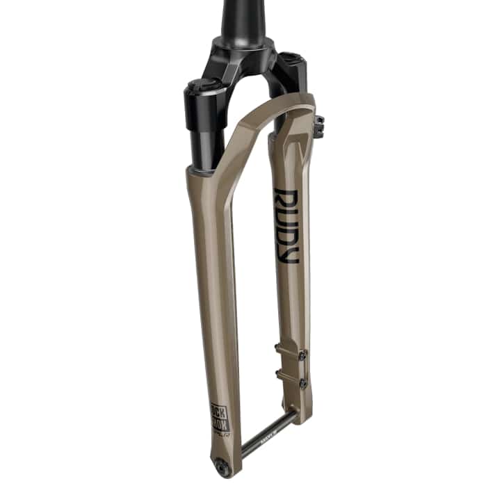   Die <a href="https://www.bike-magazin.de/mtb_news/teile_zubehoer/gravelbike-teile-von-sram-rockshox-zipp-2022" target="_blank" rel="noopener noreferrer nofollow">Rudy ist die erste Rockshox-Federgabel, die speziell für den Einsatz am Gravelbike</a>  entwickelt wurde. Sie stellt 30-40 Millimeter Federweg bereit, wiegt 1220 Gramm und hat ein Elastomer als Durchschlagschutz im Inneren.