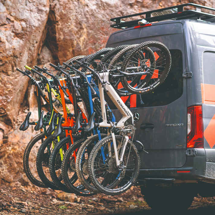 Bis zu sechs Bikes auf einem Träger - das schafft sonst kein Standard-System