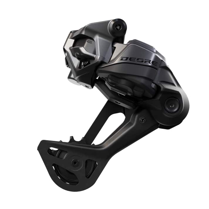 Das neue Shimano Deore Schaltwerk RD-M6250 hat Shimano für nicht-motorisierte Mountainbikes entwickelt. Der Akku sitzt im Schaltwerkskörper.