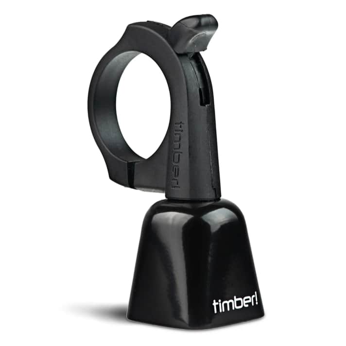 Die Timber Mountain Bike Bell ist keine gewöhnliche Fahrradklingel - sondern eine Mini-Kuhglocke für unüberschaubare MTB-Trails.