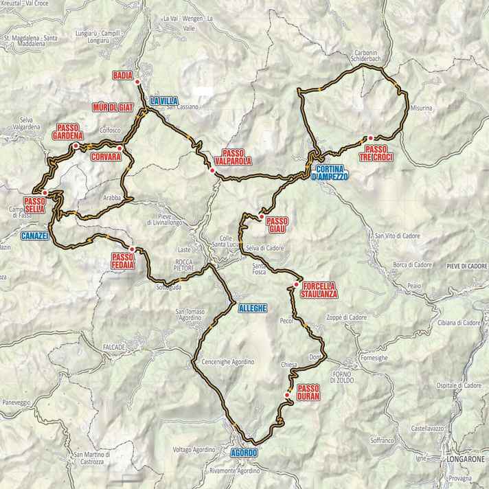 Die Route der Supermaratona