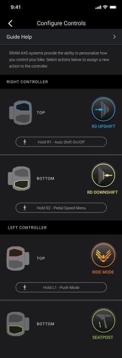 Die Belegung der Pod-Taster kann über die AXS-App gewählt und angepasst werden.
