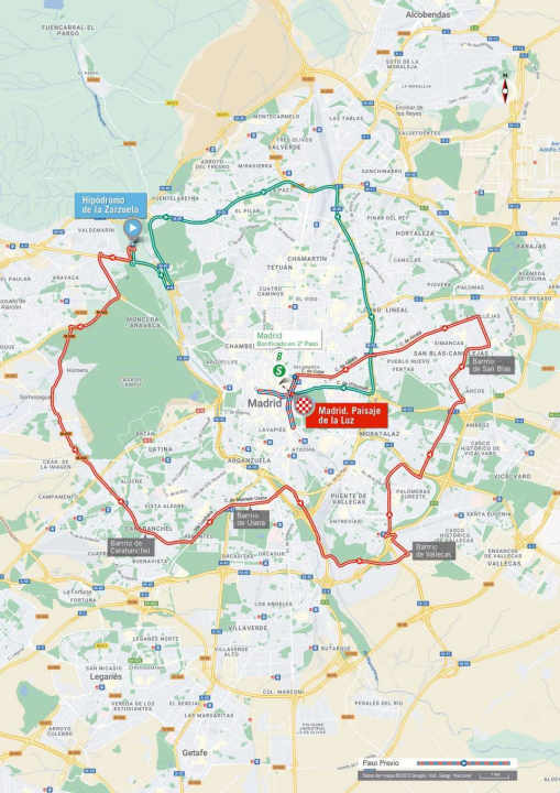 Die 21. Etappe der Vuelta 2023 auf der Karte
