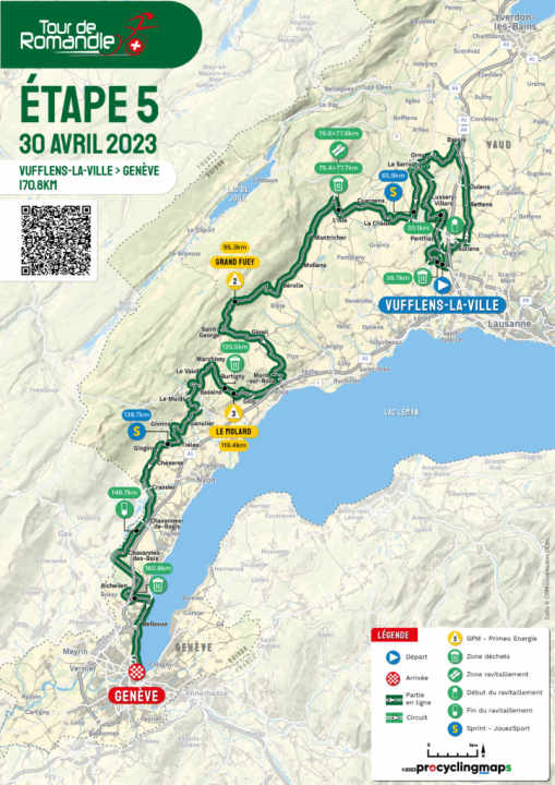 Der Streckenverlauf der 5. Etappe