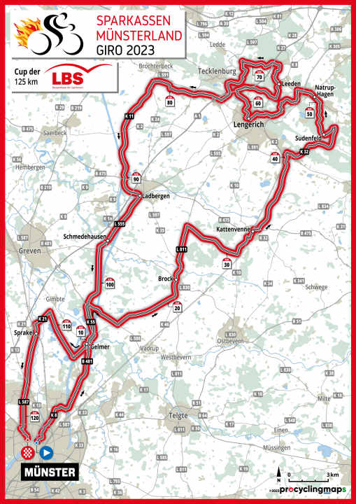 Strecke 125 km