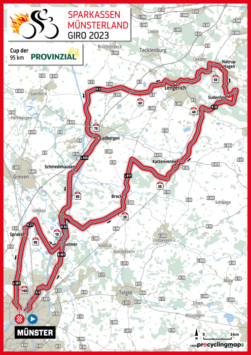 Strecke 95 km