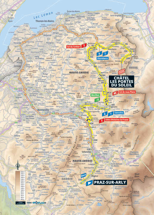 Die 9. Etappe der Tour de France Femmes 2025 auf der Karte