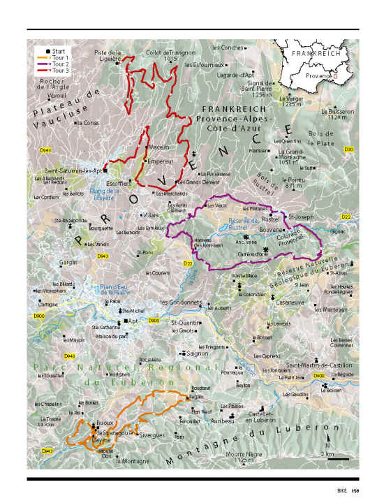   Der Naturpark Luberon ist ein fantastisches Bike-Revier. Hier trainieren die französischen Enduro-Profis – und nicht nur die. Das sind die drei besten Touren aus BIKE 6/2019.