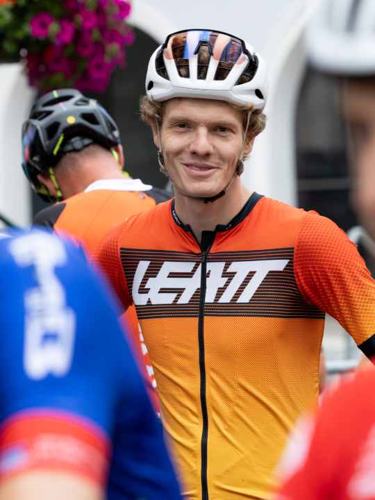 BIKE-Redakteur Jan Timmermann bei der Alpentour Schladming 2024.
