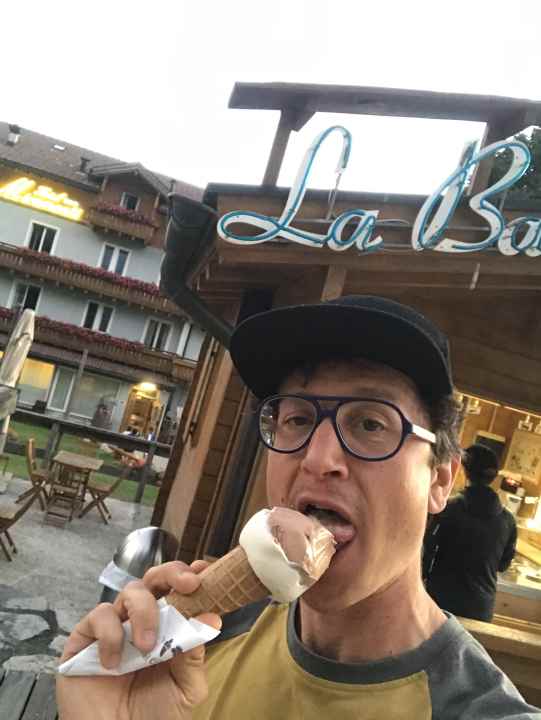Krönung der Königsetappe: Das Gelato danach.