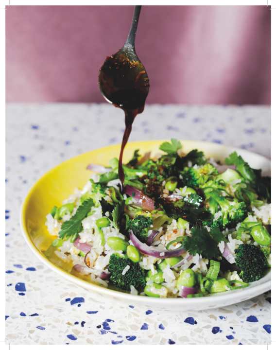 Gebratener Reis mit Bulogi-Sauce