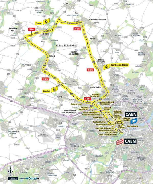 Die 5. Etappe der Tour de France 2025 auf der Karte