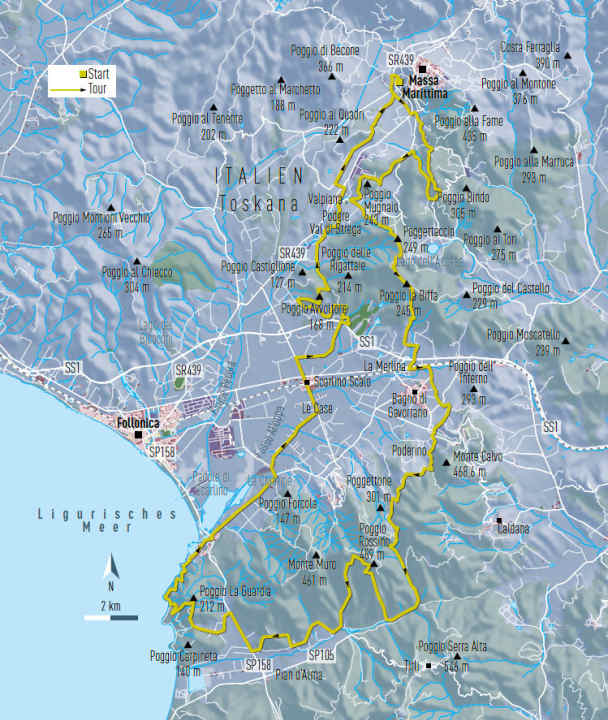   Die Tour in der Toskana: Mit dem E-MTB auf den Trails um Massa Marittima