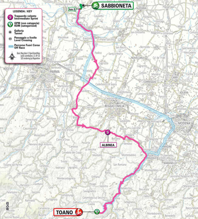 Die Strecke der 3. Etappe des Giro d’Italia Women 2024