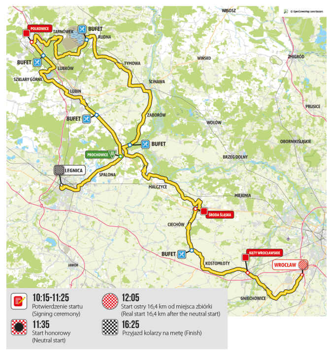 Die Strecke der 1. Etappe