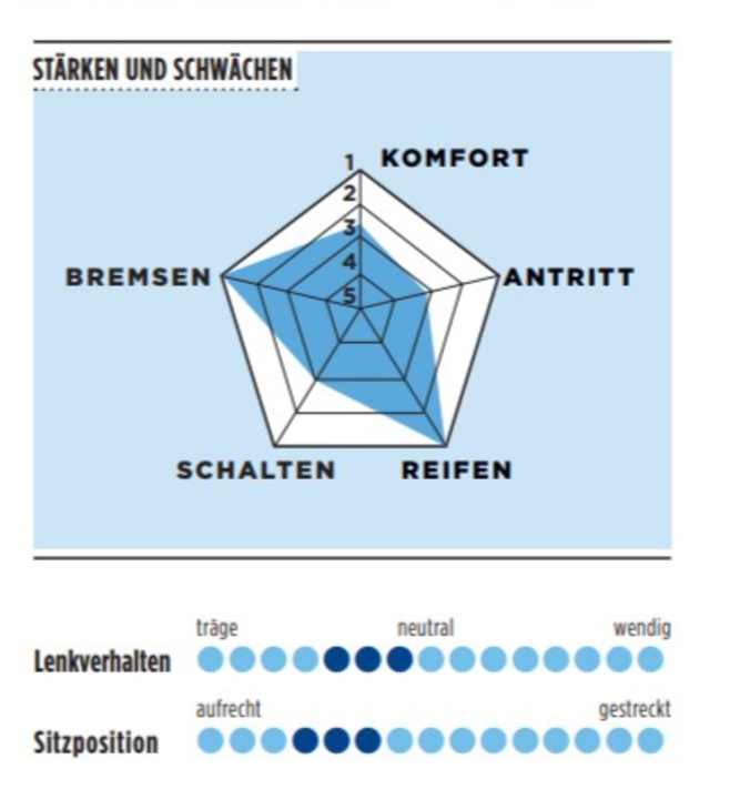 Stärken und Schwächen vom Radon Regard in der TOUR-Grafik